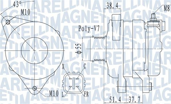 Magneti Marelli 063732121010 - Generator / Alternator aaoparts.ro