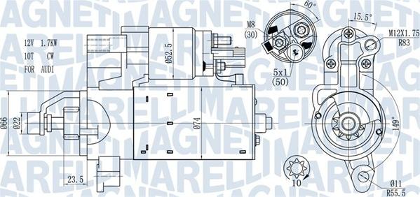 Magneti Marelli 063721563510 - Starter aaoparts.ro