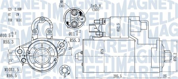 Magneti Marelli 063721521010 - Starter aaoparts.ro