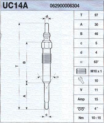 Magneti Marelli 062900006304 - Bujie incandescenta aaoparts.ro