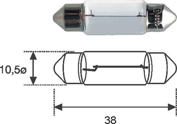 Magneti Marelli 009418100000 - Bec, iluminare numar circulatie aaoparts.ro