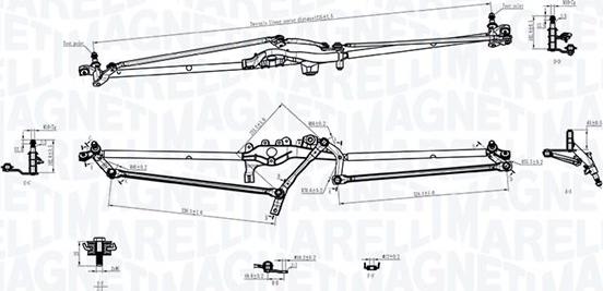 Magneti Marelli 085570703010 - Legaturi stergator parbriz aaoparts.ro