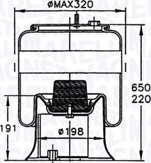 Magneti Marelli 030607020117 - Burduf, suspensie pneumatica aaoparts.ro