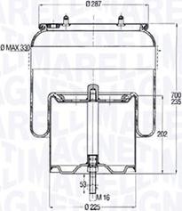 Magneti Marelli 030607020260 - Burduf, suspensie pneumatica aaoparts.ro