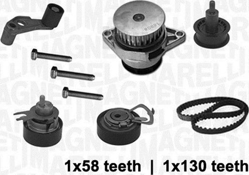 Magneti Marelli 341403680002 - Set pompa apa + curea dintata aaoparts.ro