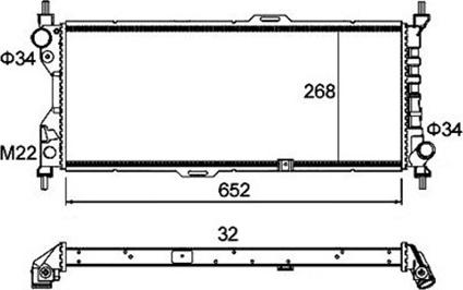Magneti Marelli 359000300240 - Radiator, racire motor aaoparts.ro