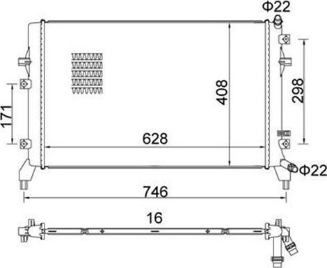 Magneti Marelli 359000301410 - Radiator, racire motor aaoparts.ro