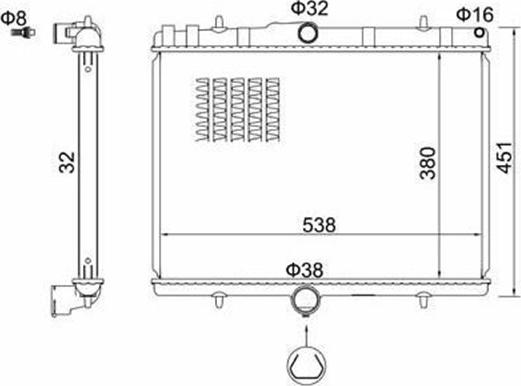 Magneti Marelli 359000320050 - Radiator, racire motor aaoparts.ro