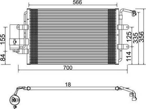 Magneti Marelli 359003221680 - Condensator, climatizare aaoparts.ro