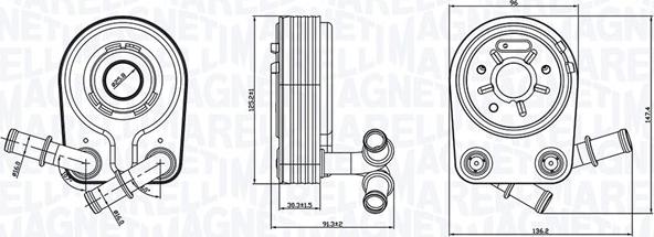 Magneti Marelli 350300000100 - Radiator ulei, ulei motor aaoparts.ro