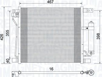 Magneti Marelli 350203992000 - Condensator, climatizare aaoparts.ro