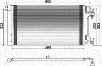 Magneti Marelli 350203962000 - Condensator, climatizare aaoparts.ro