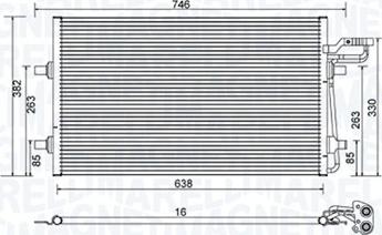 Magneti Marelli 350203934000 - Condensator, climatizare aaoparts.ro