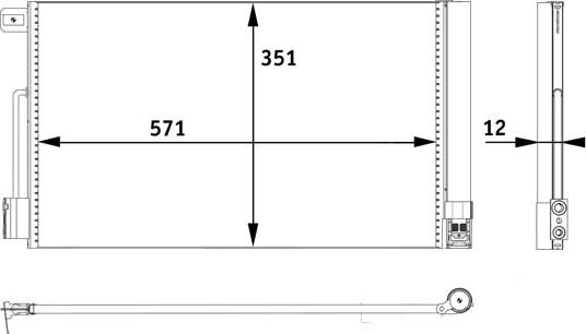 Magneti Marelli 350203611000 - Condensator, climatizare aaoparts.ro