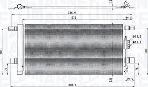 Magneti Marelli 350203104600 - Condensator, climatizare aaoparts.ro