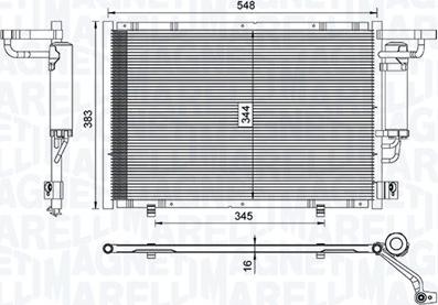 Magneti Marelli 350203100600 - Condensator, climatizare aaoparts.ro