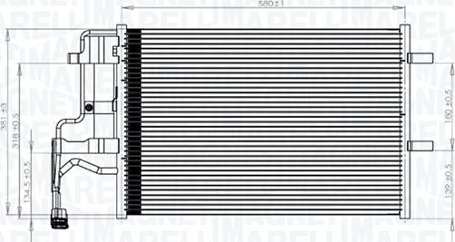 Magneti Marelli 350203844000 - Condensator, climatizare aaoparts.ro