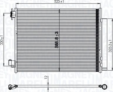 Magneti Marelli 350203823000 - Condensator, climatizare aaoparts.ro