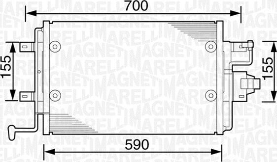 Magneti Marelli 350203238000 - Condensator, climatizare aaoparts.ro