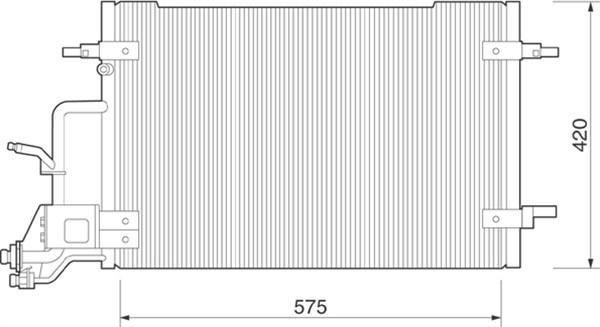 Magneti Marelli 350203225000 - Condensator, climatizare aaoparts.ro