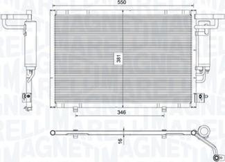 Magneti Marelli 350203754000 - Condensator, climatizare aaoparts.ro