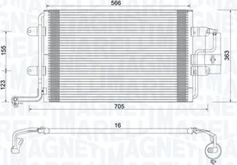 Magneti Marelli 350203735000 - Condensator, climatizare aaoparts.ro