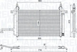 Magneti Marelli 350203732000 - Condensator, climatizare aaoparts.ro