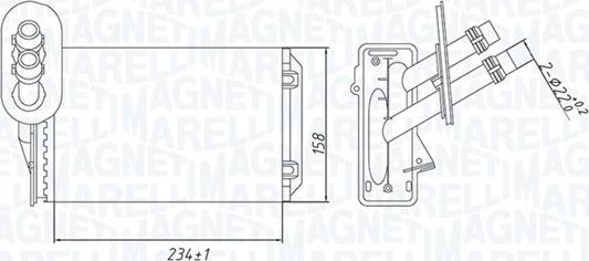 Magneti Marelli 350218492000 - Schimbator caldura, incalzire habitaclu aaoparts.ro