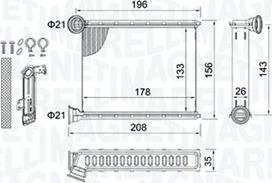 Magneti Marelli 350218459000 - Schimbator caldura, incalzire habitaclu aaoparts.ro