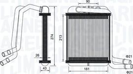 Magneti Marelli 350218458000 - Schimbator caldura, incalzire habitaclu aaoparts.ro