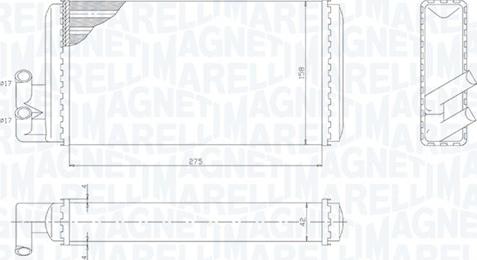 Magneti Marelli 350218403000 - Schimbator caldura, incalzire habitaclu aaoparts.ro