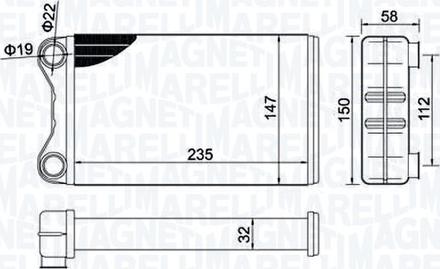 Magneti Marelli 350218424000 - Schimbator caldura, incalzire habitaclu aaoparts.ro
