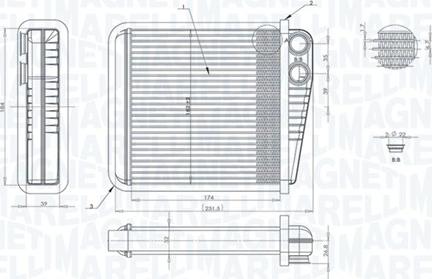Magneti Marelli 350218423000 - Schimbator caldura, incalzire habitaclu aaoparts.ro