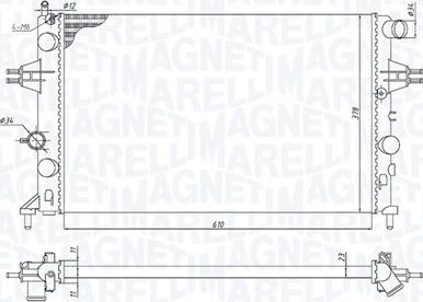 Magneti Marelli 350213970000 - Radiator, racire motor aaoparts.ro
