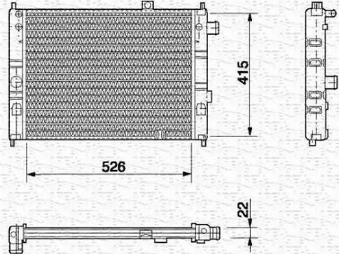 Magneti Marelli 350213559000 - Radiator, racire motor aaoparts.ro