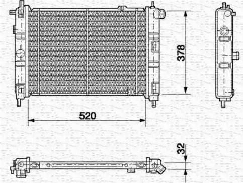 Magneti Marelli 350213583000 - Radiator, racire motor aaoparts.ro
