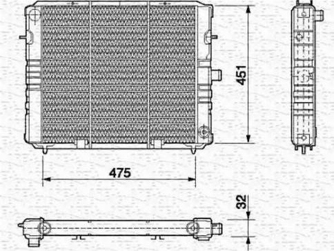 Magneti Marelli 350213577000 - Radiator, racire motor aaoparts.ro