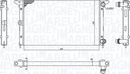 Magneti Marelli 350213194900 - Radiator, racire motor aaoparts.ro