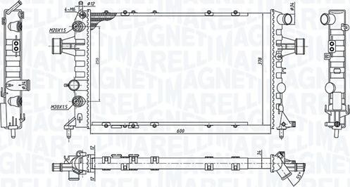 Magneti Marelli 350213194600 - Radiator, racire motor aaoparts.ro