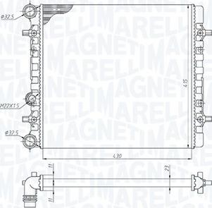 Magneti Marelli 350213190900 - Radiator, racire motor aaoparts.ro