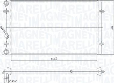 Magneti Marelli 350213190800 - Radiator, racire motor aaoparts.ro