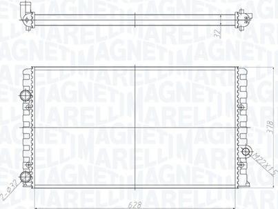 Magneti Marelli 350213190700 - Radiator, racire motor aaoparts.ro