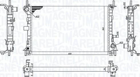 Magneti Marelli 350213198100 - Radiator, racire motor aaoparts.ro