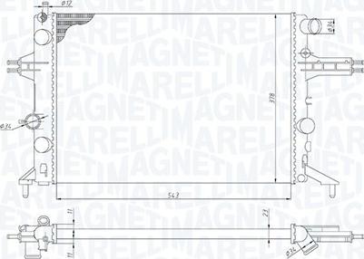 Magneti Marelli 350213192400 - Radiator, racire motor aaoparts.ro