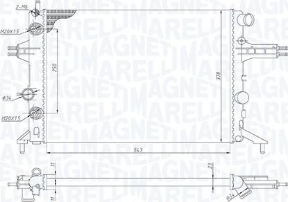 Magneti Marelli 350213192800 - Radiator, racire motor aaoparts.ro