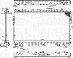 Magneti Marelli 350213197600 - Radiator, racire motor aaoparts.ro