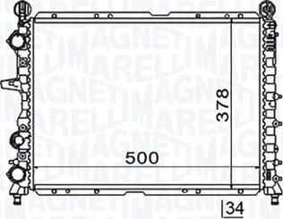 Magneti Marelli 350213154600 - Radiator, racire motor aaoparts.ro