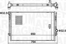 Magneti Marelli 350213156200 - Radiator, racire motor aaoparts.ro