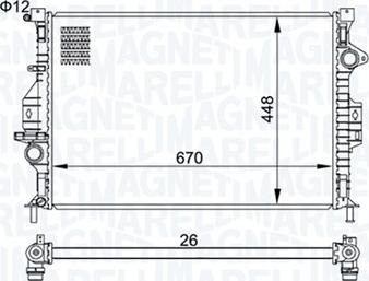 Magneti Marelli 350213158700 - Radiator, racire motor aaoparts.ro