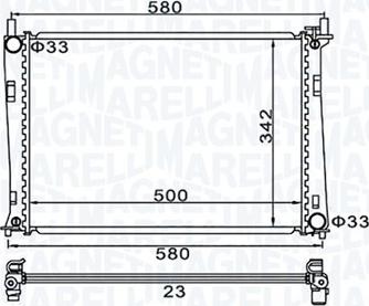 Magneti Marelli 350213152600 - Radiator, racire motor aaoparts.ro